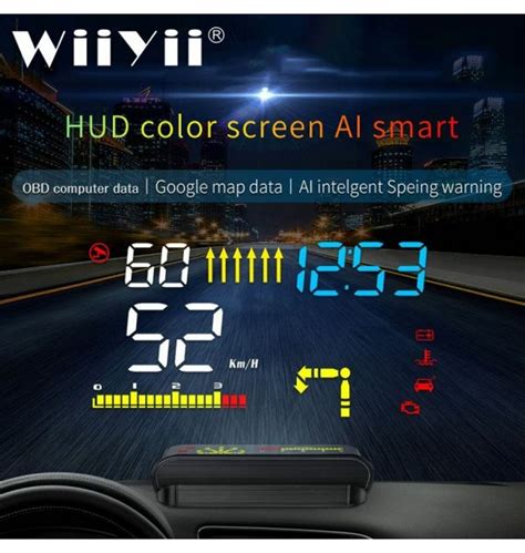 자동차hud M15 헤드 업 디스플레이 Obd 자동차 전자 Hud 속도계 과속 경고 Obd2 Gps 듀얼 모드 프로젝터 2020