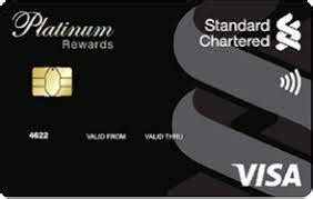 Compare Standard Chartered Platinum Rewards Credit Cards Vs Standard