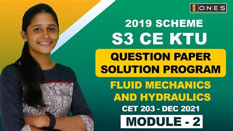 S3 KTU 2019 Scheme QP Solution CE FLUID MECHANICS AND HYDRAULICS