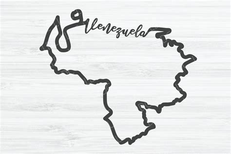 Contorno de Venezuela SVG Archivo vectorial cursivo de Etsy España