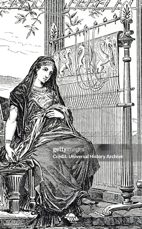 illustration  penelope weaving adapted  odysseus  penelope