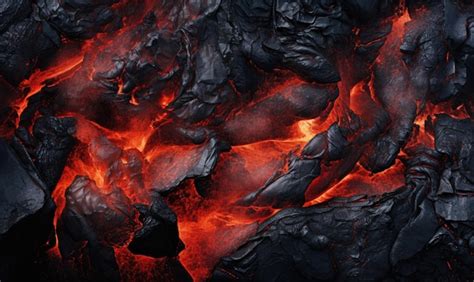 Premium Ai Image Closeup Of Cooled Lava Textures From A Volcano Rugged Volcanic Landscape