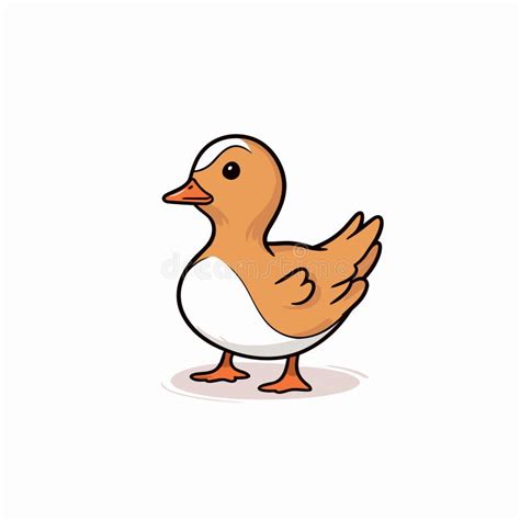 Duck Hand Drawn Illustration Duck Vector Doodle Style Cartoon