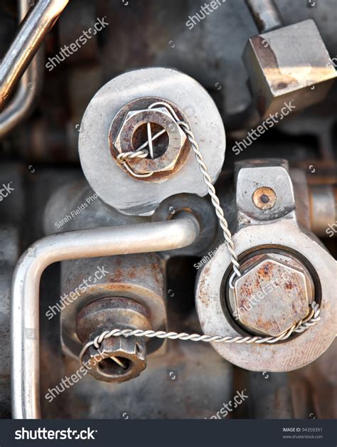 Group Safety Wired Bolt Heads On Stock Photo 94359391 Shutterstock