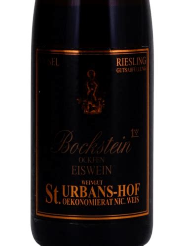 Weingut Nik Weis St Urbans Hof Bockstein Ockfen Riesling Eiswein