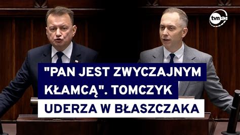 Cezary Tomczyk kontra Mariusz Błaszczak Ostra wymiana zdań w Sejmie