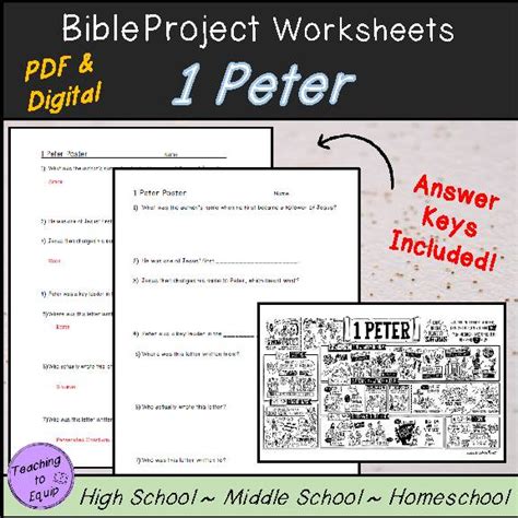 Book of 1 Peter Bible Summary Overview Activity - Classful