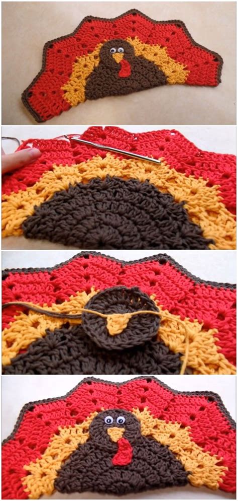 Crochet Thanksgiving Turkey Potholder Crafting Time Crochet Patterns Thanksgiving Crochet