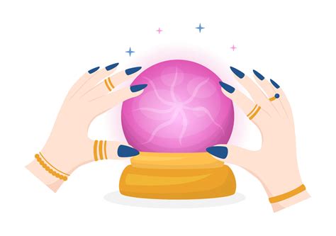 Fortune Teller Template Hand Drawn Cartoon Flat Illustration With