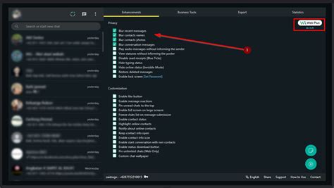 Whatsapp Web Plus Ekstensi Wa Web Dengan Fitur Privasi Efek Blur