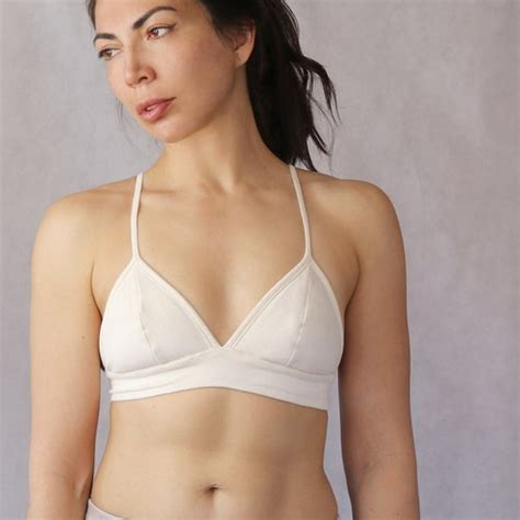 Organic Cotton Bralette Comfortable Breathable Bra Etsy