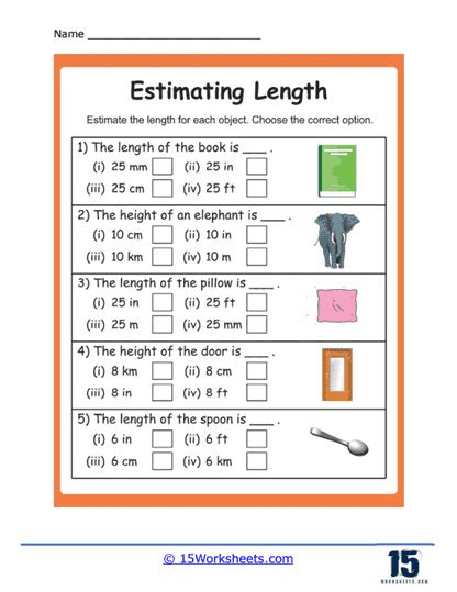 Measurement Worksheets 15 Worksheets Library