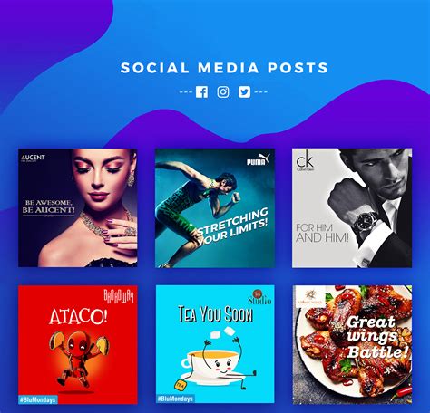 Social Media Posts Behance