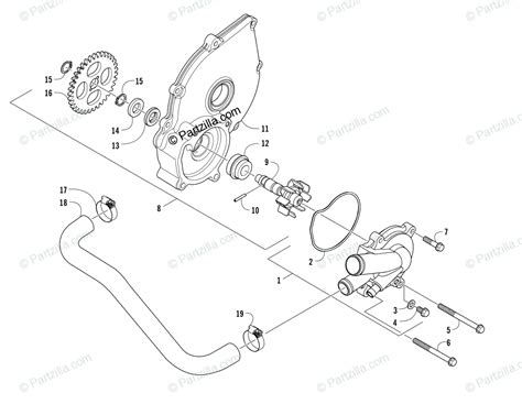 Arctic Cat Side By Side 2020 OEM Parts Diagram For WATER PUMP ASSEMBLY