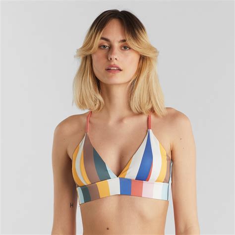 Dedicated Bikini Top Alva Stripes Multi Color