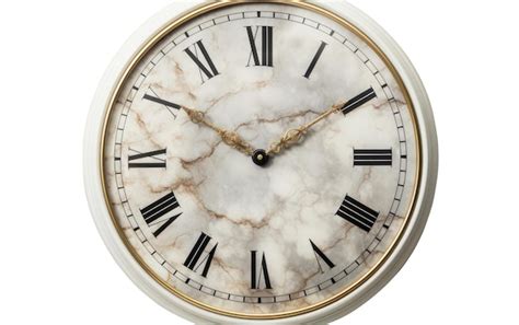 Sculpted Sophistication Marble Clock With Roman Numerals Premium Ai