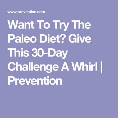 30 Day Paleo Diet Challenge