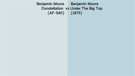 Benjamin Moore Constellation Vs Under The Big Top Side By Side Comparison