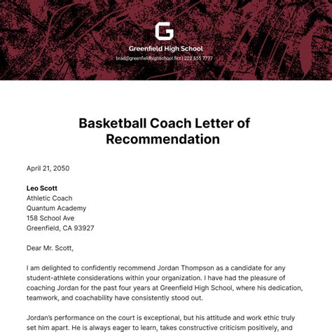 Letter Of Interest For Coaching Position Sample Coaching Sample Cover