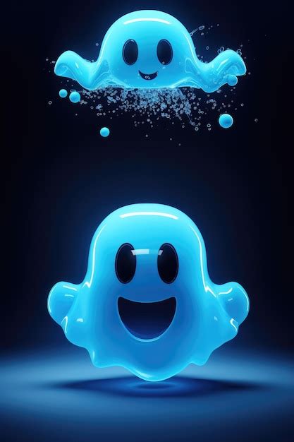 Premium AI Image | The Enigmatic Blue Ghost A 3D Model of the Floating ...