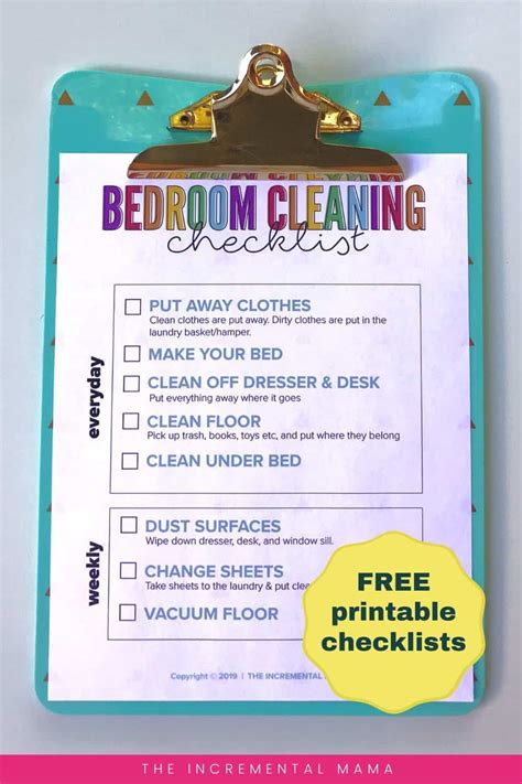 End The Battles Over Bedroom Cleaning This Daily Cleaning Checklist