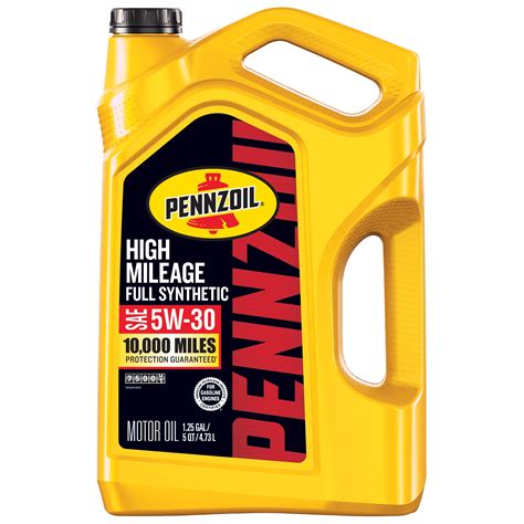 Pennzoil High Mileage Full Synthetic 5w 30 Motor Oil 5 Quart