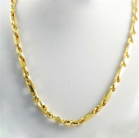 65 50 Gm 14k Yellow Solid Gold Men S Figarope Milano Chain Necklace 24