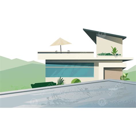 Elementos De Ilustraci N Vectorial De Villas Suburbanas Png Casa