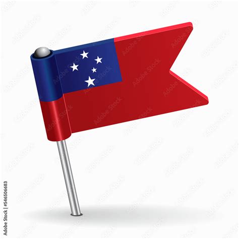 Samoan flag map pointer layout. Vector illustration. Stock Vector ...