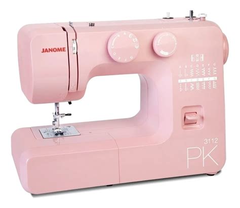 Máquina de coser Janome 3112 portátil rosa