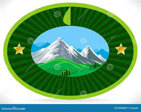 premium mountain label stock vector illustration  drawing