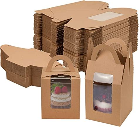 Amazon Jucoan Pack Cupcake Box Kraft Paper Individual Cupcake