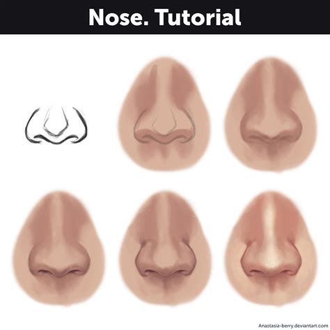 Nose. Tutorial by Anastasia-berry on DeviantArt