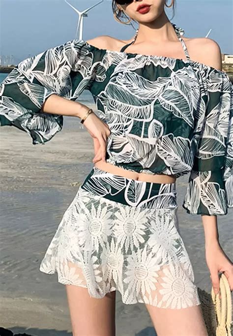 Buy Zitique Three Piece Floral Bikini Swimsuit Online Zalora