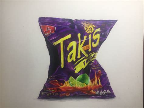 Takis Bag Me Colored Pencil on Paper 2019 | Drawings, Colored pencils ...