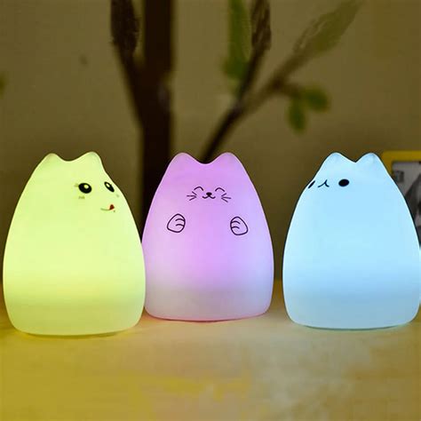 Festival night lights Silicone Touch Sensor LED Night Light For Children Baby Kids 7 Colors 2 ...