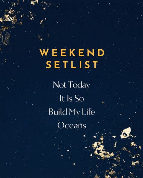 Weekend Setlist - Monday Mission