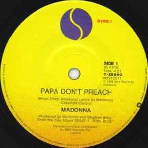 Madonna Papa Don T Preach 1986 Vinyl Discogs