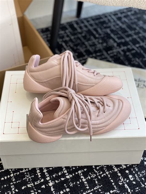 Replica Alexander McQueen Women S Flexion Sneakers In Nude Leather