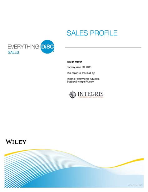 Everything Disc® Sales Assessment Integris Performance Advisors