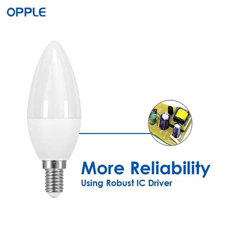 Opple Led Bulb E14 Utility Candle 5 Watts Warm White Furniture