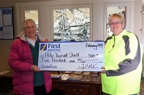 First National Bank Donates To Wiscasset Food Pantries Wiscasset Newspaper