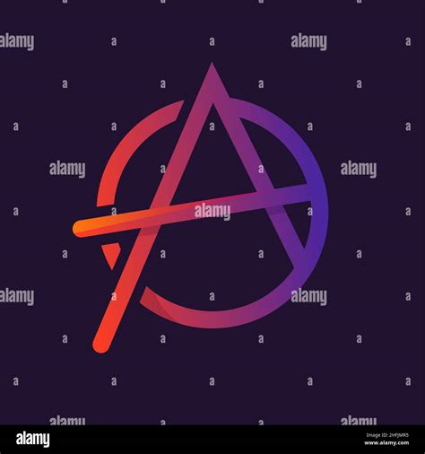 Hand Drawn Flat Design Anarchy Symbol Vector Illustration Stock Vector