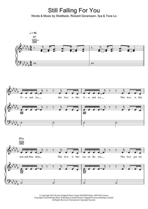 Ellie Goulding Still Falling For You Sheet Music Notes, Chords in 2022 ...