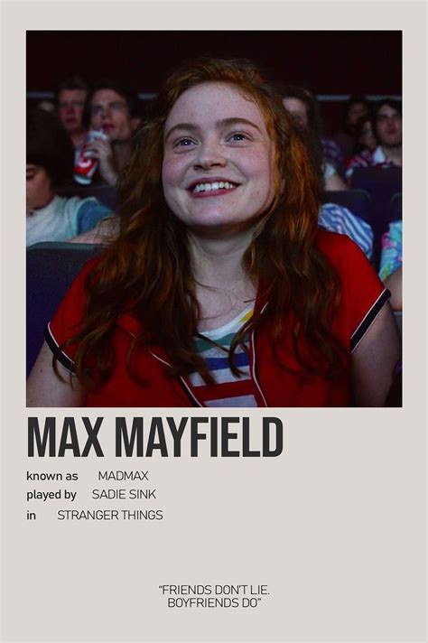 Max Mayfield Minimalist Character Polaroid Poster Stranger Things Max