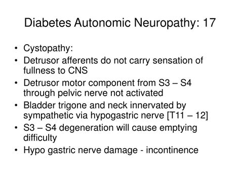 Ppt Diabetic Cranial And Autonomic Neuropathies Clinical Spectrum And