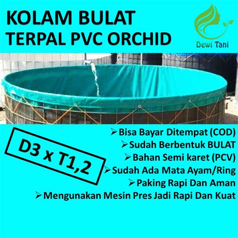 Jual Kolam Terpal Bulat Ukuran Bioflok Diameter M Tinggi M