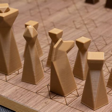 3d Printed Chess Set Etsy