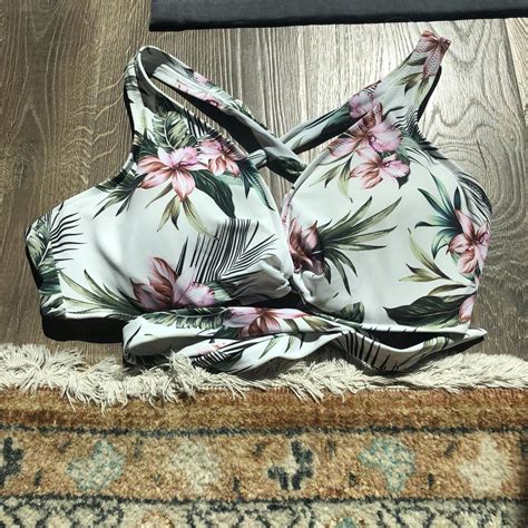 Shade Shore White Floral Bikini Bathing Suit Depop
