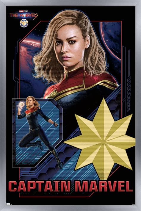 Marvel The Marvels Captain Marvel Wall Poster 14 725 X 22 375